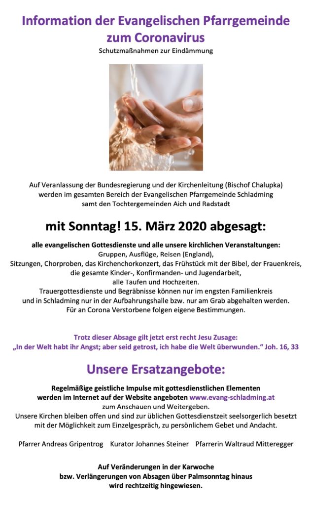 Information zum Coronavirus_15.03.2020